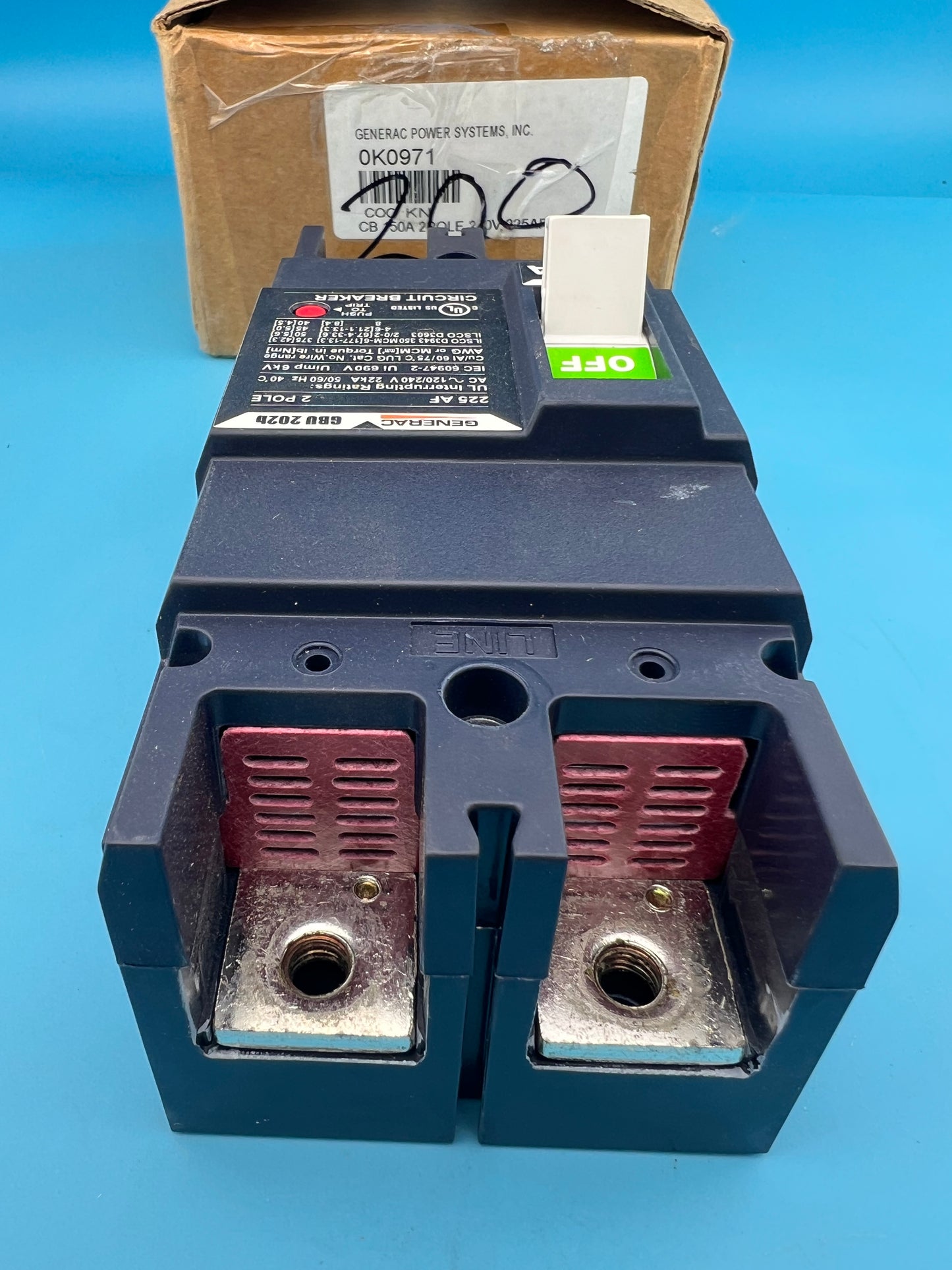 Generac GBU 202b 200 Amp 2 Pole Circuit Breaker 120/240V 225AF 2P 200A
