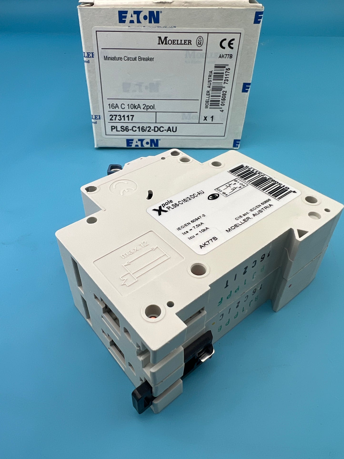 Eaton Moeller DC 2 Pole 16 Amp Breaker Solar Isolator PLS6-C16/2-DC-AU 10kA 220V