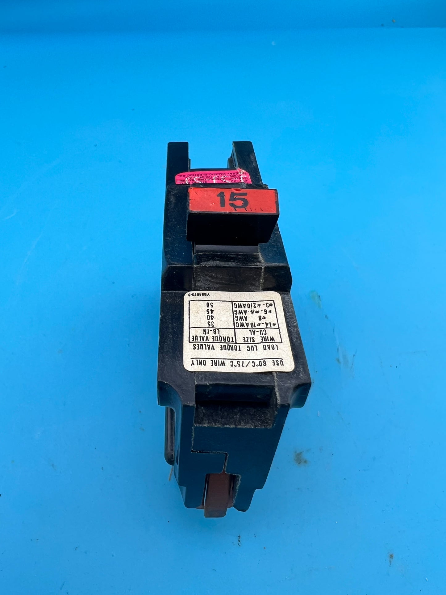 Federal Pacific 15 Amp 1 Pole Type NA Circuit Breaker FPE Thick 120VAC 15A NA115