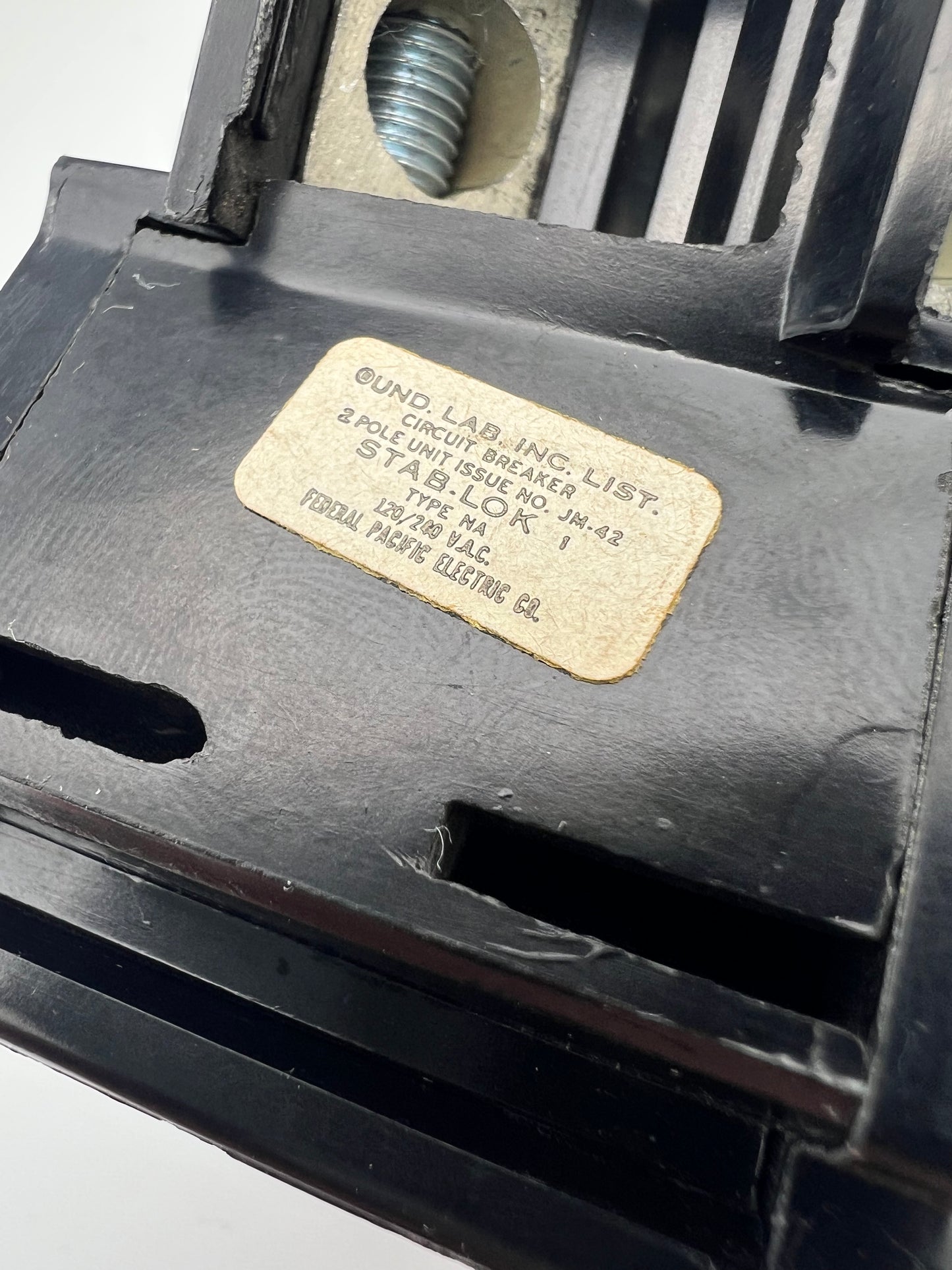 Federal Pacific 100 Amp 2 Pole Type NA Circuit Breaker FPE 240V 100A 2P