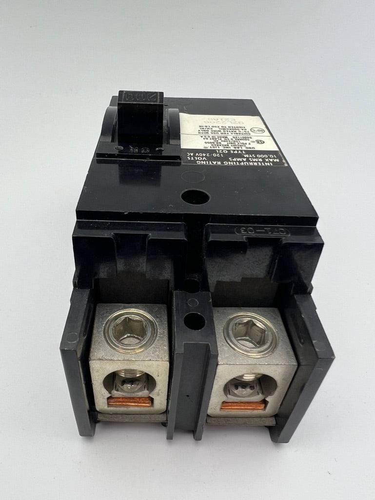 Square D Q2L2200 200 Amp 2 Pole Circuit Breaker Type Q2L 240VAC Main 200A 2P