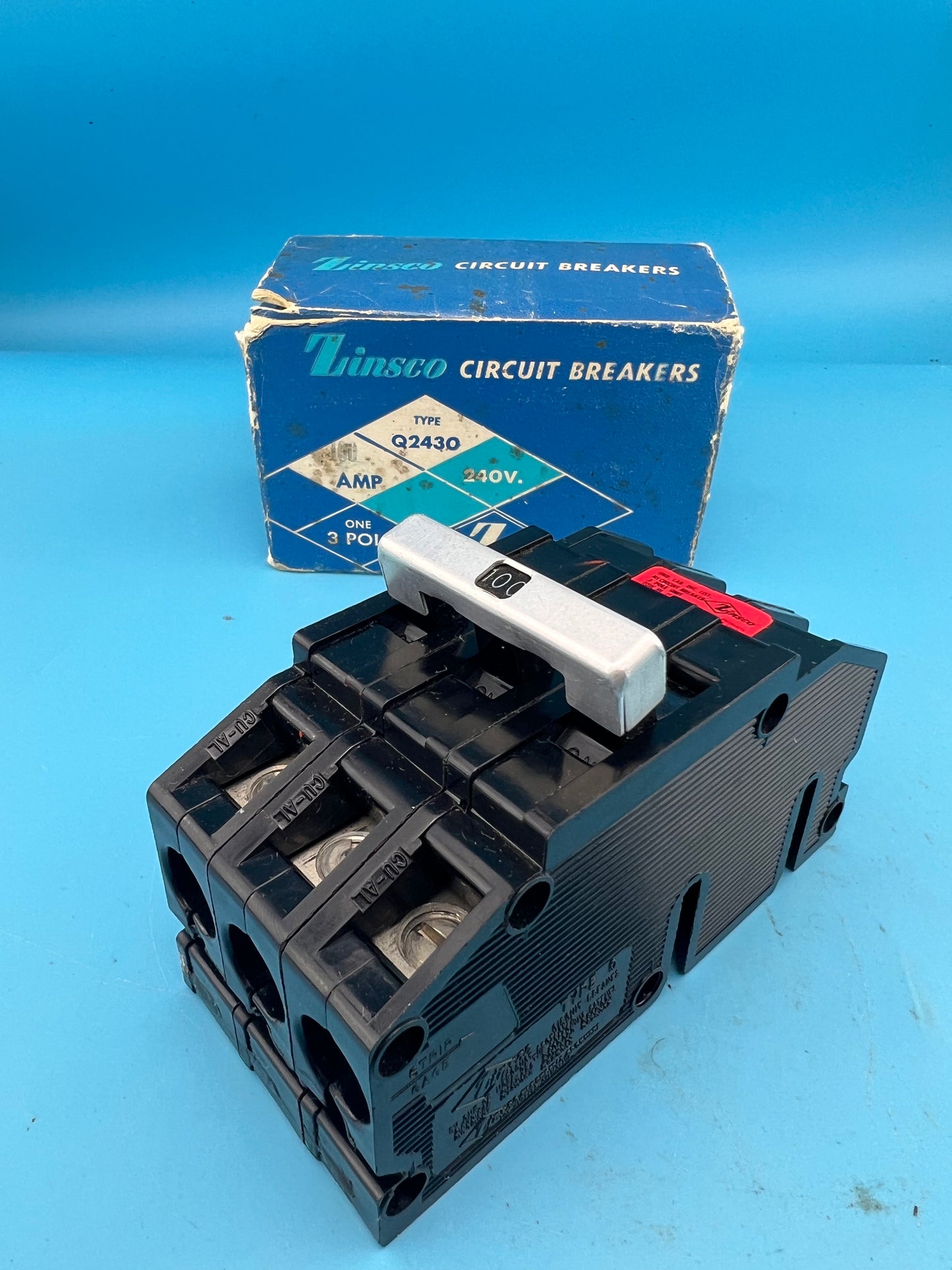 Zinsco 100 Amp 3 Pole Q2430 Circuit Breaker GTE Sylvania Q2430100 240V 100A *NEW