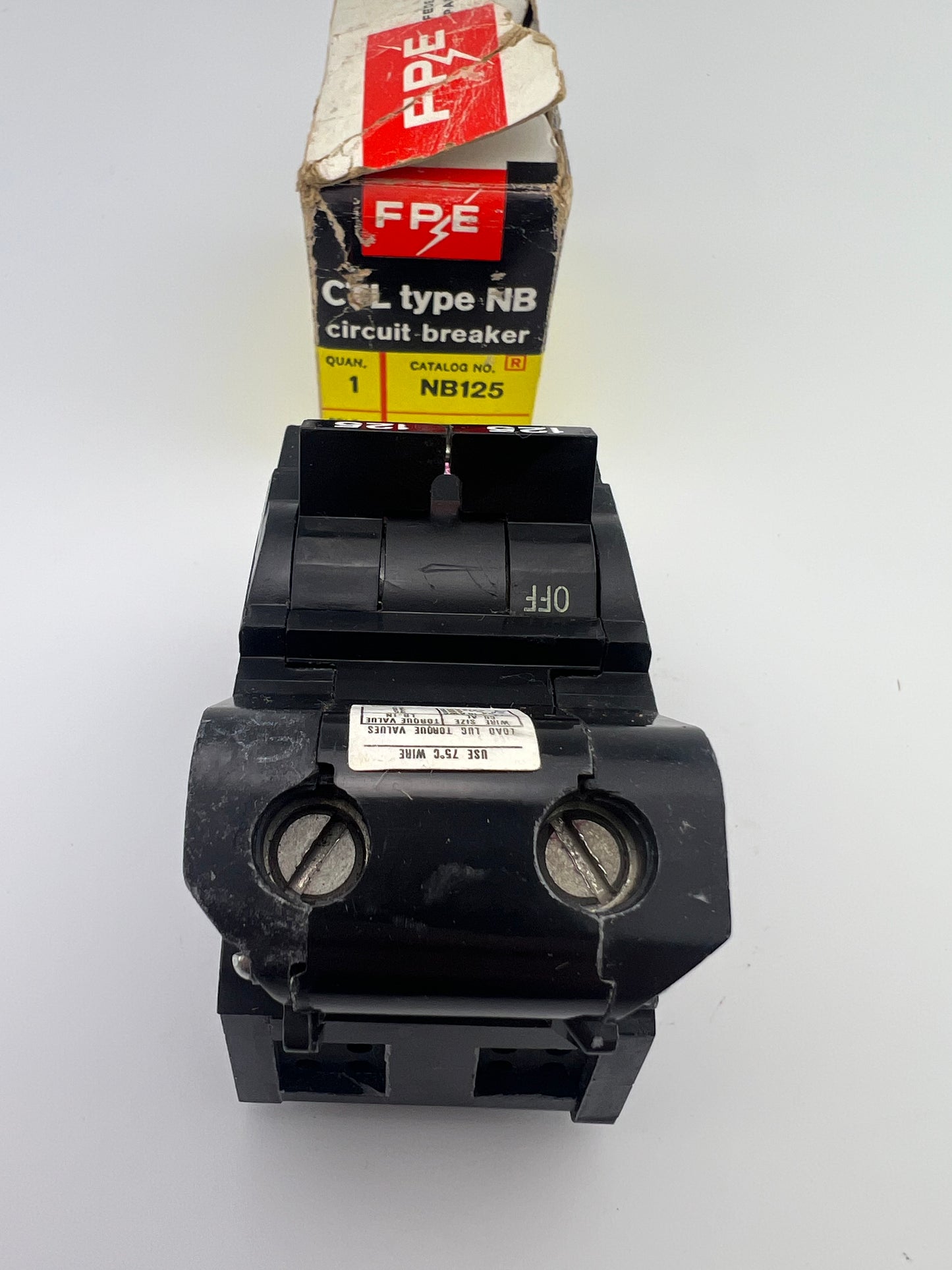 Federal Pacific 125 Amp 2 Pole NB Circuit Breaker FPE NB125 240V 125A 2P *NEW