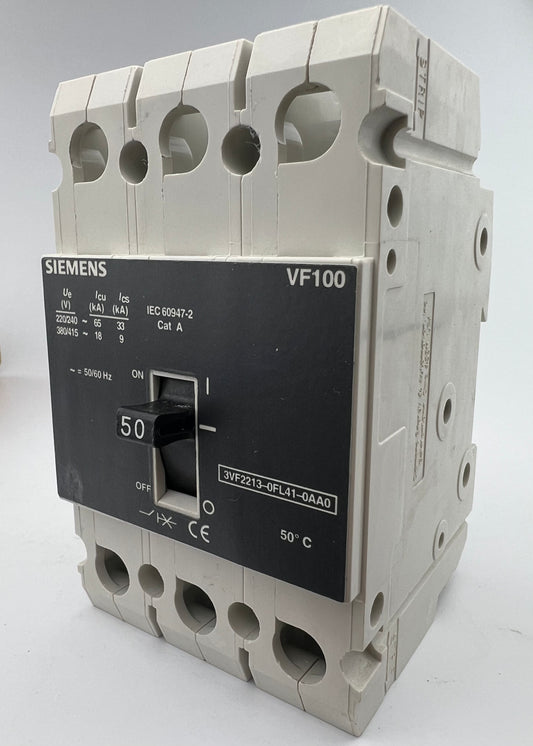 Siemens 3VF2213-0FL41-0AA0 Circuit Breaker 50 amp 3 Pole 240-415VAC — BRAND NEW