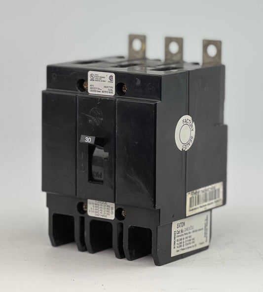Eaton GHB3030 30 Amp 3 Pole Circuit Breaker Type GHB 240VAC Bolt On Mount