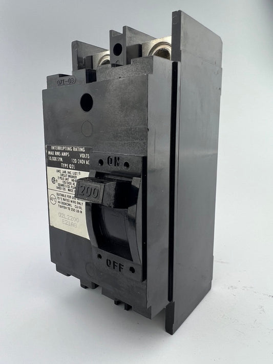 Square D Q2L2200 200 Amp 2 Pole Circuit Breaker Type Q2L 240VAC Main 200A 2P