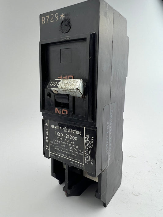 GE TQDL21200 Circuit Breaker 200 Amp 2 Pole TQDL-MB 240VAC General Electric 200A
