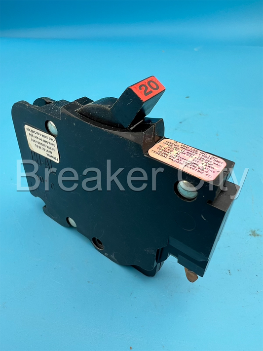Federal Pacific 20 Amp 1 Pole Type NC Circuit Breaker FPE 1/2" (Thin) Stab-Lok