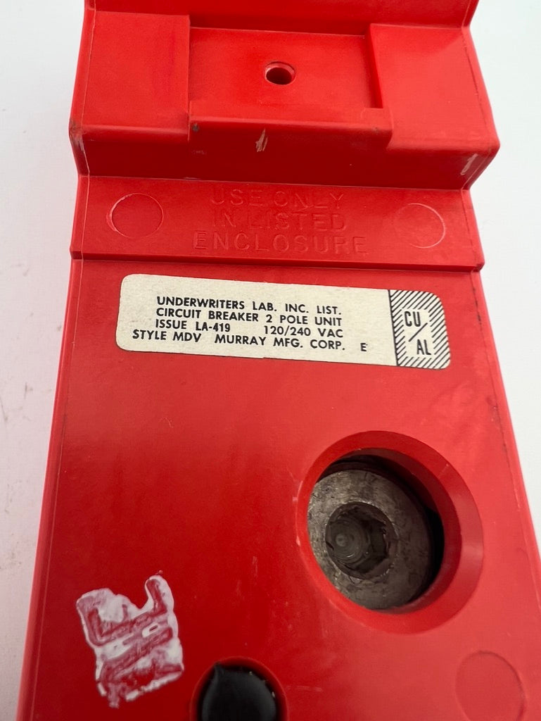 Murray Crouse-Hinds 200 Amp 2 Pole MD Circuit Breaker MD2200V 200A Face Down Lug