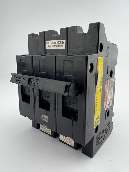 Square D EHB34100 Circuit Breaker 100 Amp 3 Pole 480Y/277VAC Type EHB-7 100A 3P