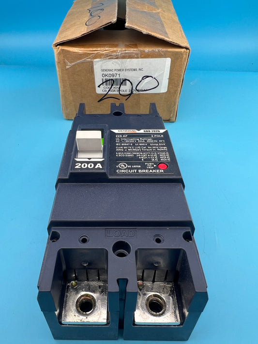 Generac GBU 202b 200 Amp 2 Pole Circuit Breaker 120/240V 225AF 2P 200A