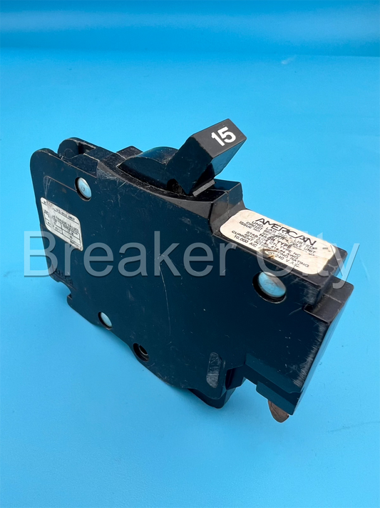 American 15 Amp 1 Pole Type NC Circuit Breaker Federal Pacific FPE 120V (THIN)