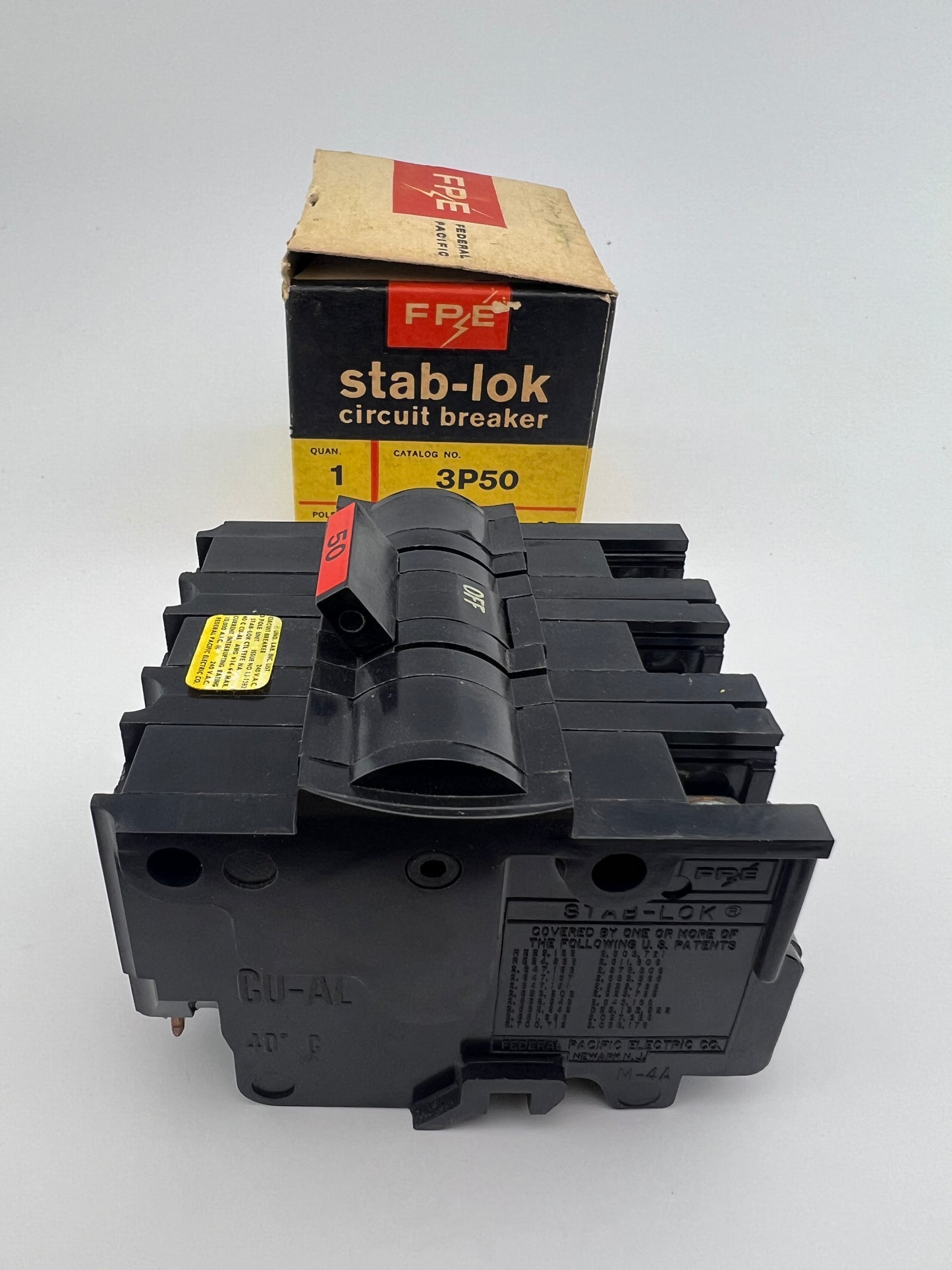Federal Pacific NA350 50 Amp 3 Pole Circuit Breaker FPE 240V NA 3P 100A *NEW
