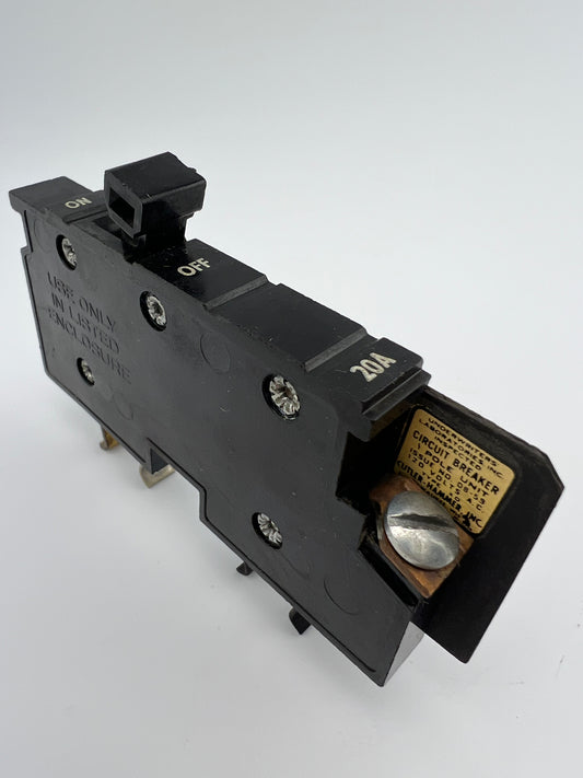 Square D 20 Amp 1 Pole Type XO Circuit Breaker 120 Volt Cutler Hammer Thin XO120
