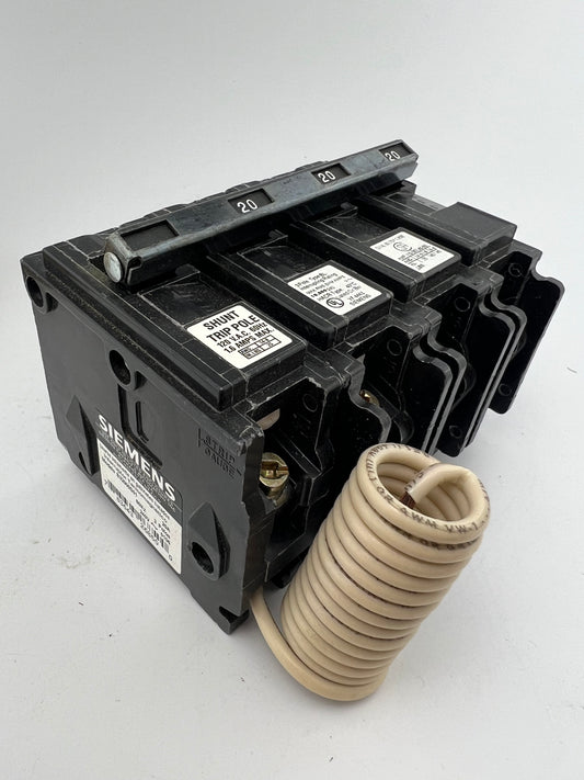 Siemens B32000S01 20A 3 Pole Shunt Trip Circuit Breaker 240V Type BL – NEW